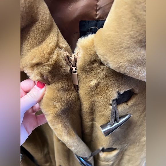 Dennis basso faux fur toggle and zipper fur coat - Picture 4 of 6